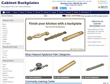 Tablet Screenshot of cabinetbackplates.com
